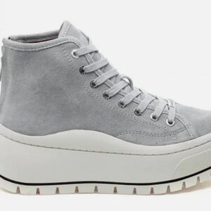 J Slide, Grey High Top Platform Sneaker, Size 10, NWOT